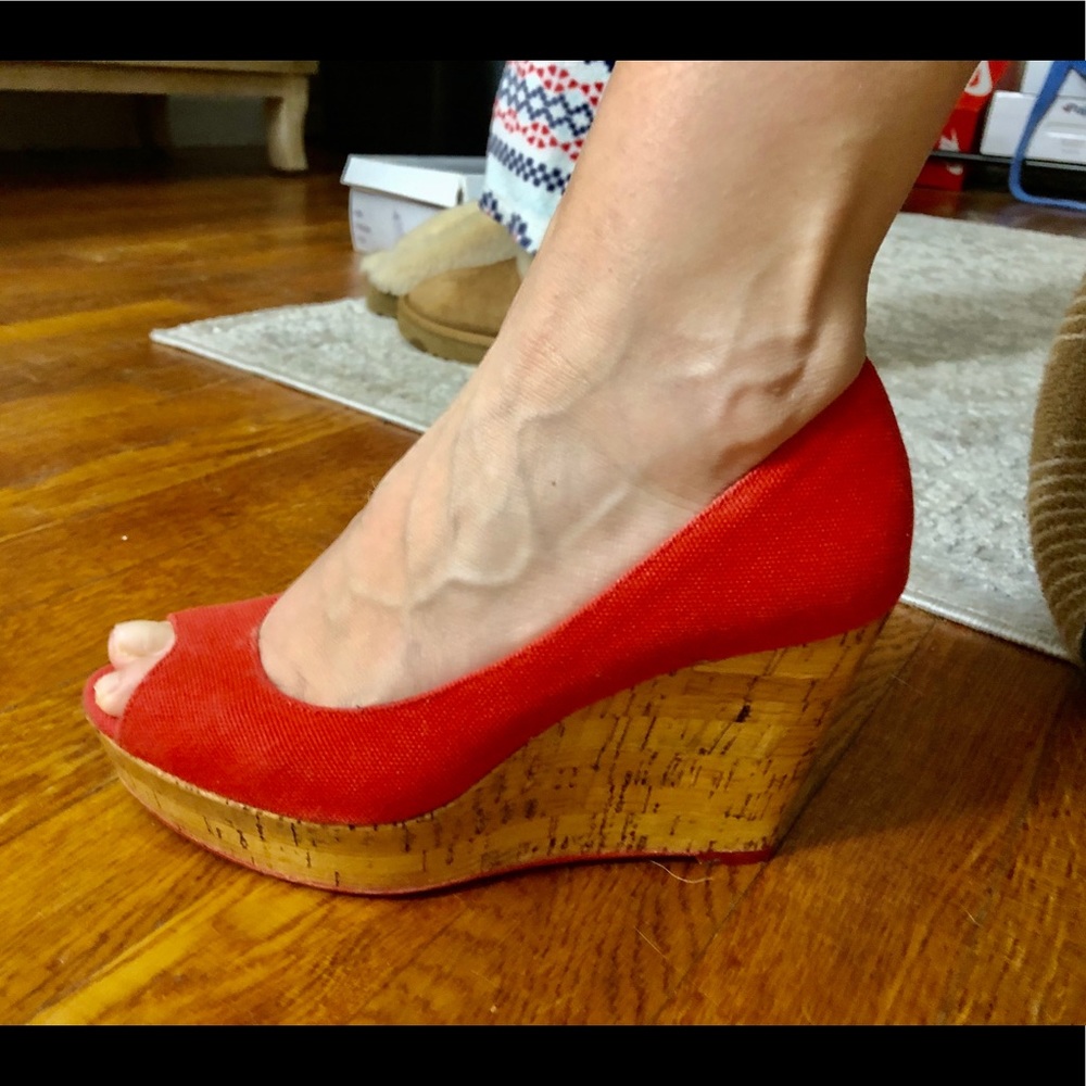 Wedge open toed spring/ summer shoe